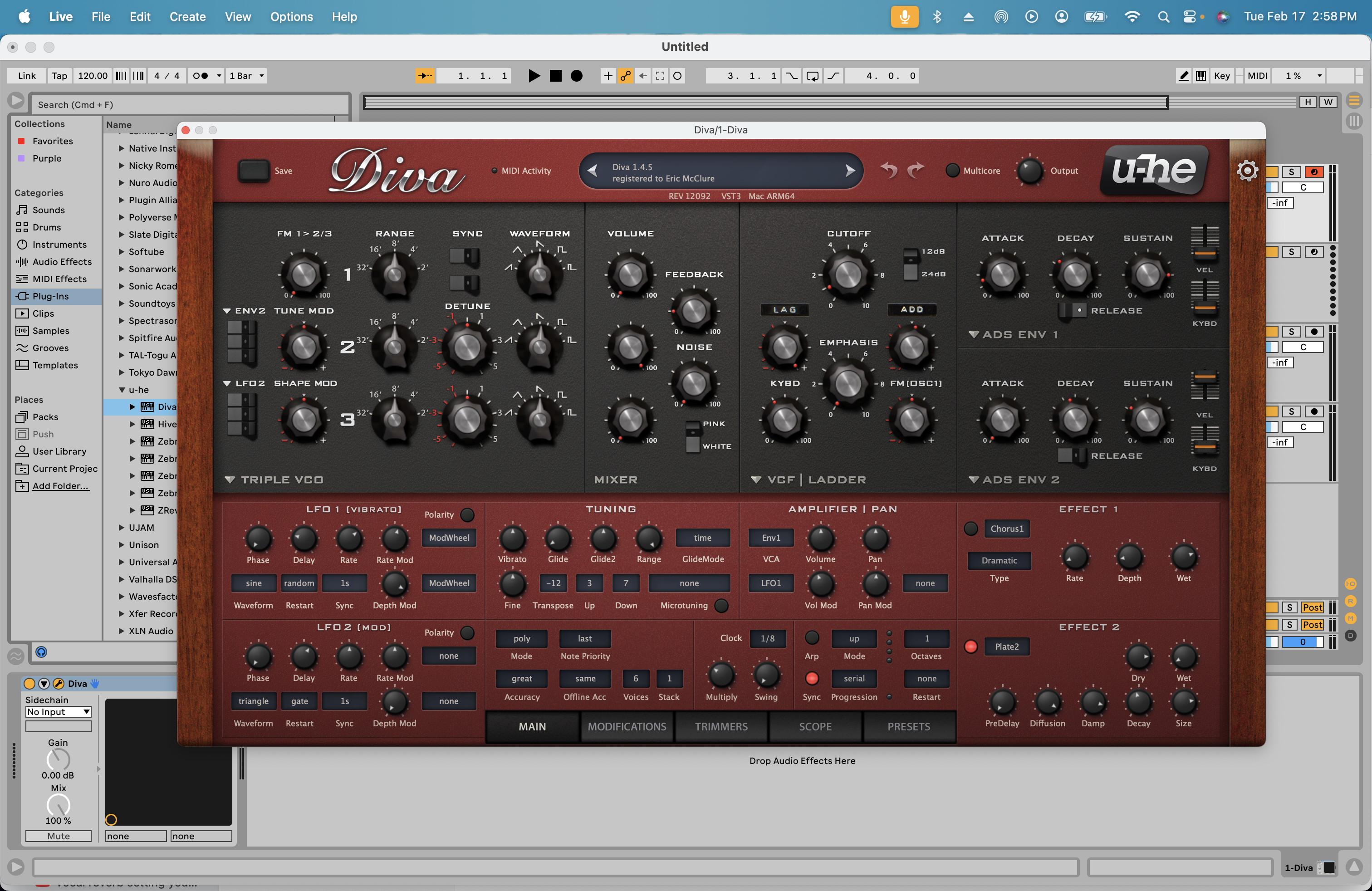 u-he U-HE Diva With A Lot Of Preset Packs